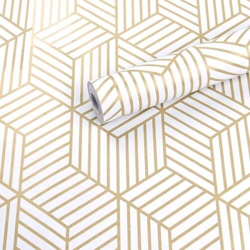 Home Decoration Geometric Hexagon Wallpaper Peel And Stick Wallpapers Removable Self Adhesive Stickers Vinyl Paper For Bedroom
