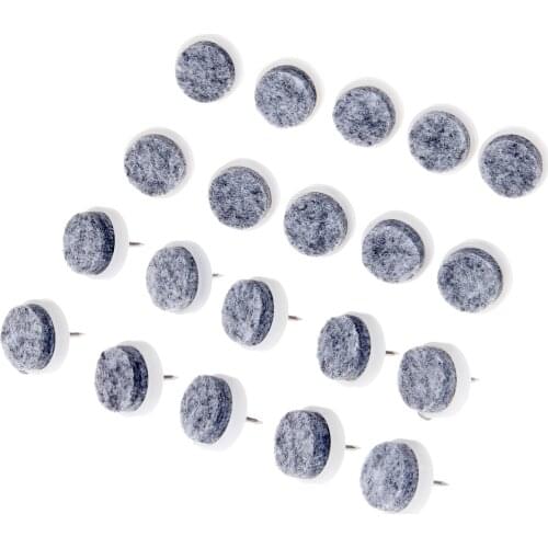 DRELD 20 Pcs Felt Nail Protectors Furniture Table Chair Feet Legs Glides Skid Tile Felt Pad Floor Nail Protector 20mm/24mm/28mm