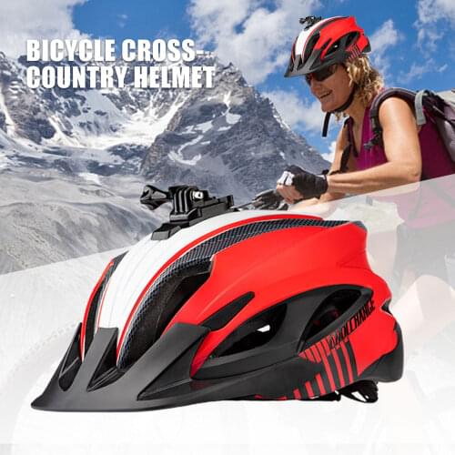 Mountain Bike Helmet Sport Camera Bicycle Light Rack Helmet Bicycle Breathable Helmet With Light Cycling Supplies
