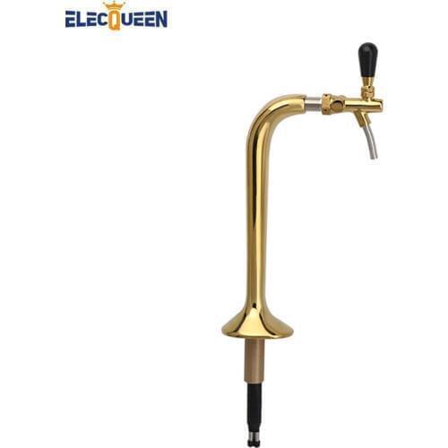 Chrome Plated titanium Single Faucet Snake beer tower with one brass beer tap, for European Flow Control Type Tap