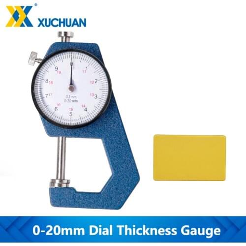 0-20mm Dial Thickness Gauge Thickness Meter Tester for Leather Paper Width Measuring Instrument Tools