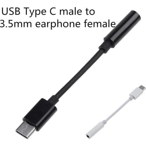1-5pcs USB Type C To 3.5mm Earphone Headphone Cable Adapter USB-C To 3.5mm Headphone Jack Aux Cable For HUAWEI xioami 6 samsung