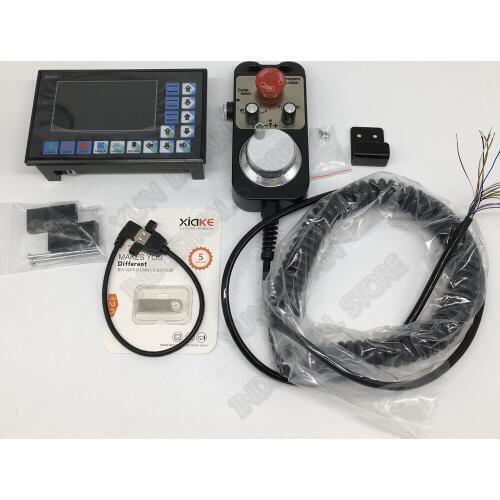 Motion Controller G Code 4 Axis CNC Offline Mach3 USB Interface System + MPG Hand Wheel for Stepper Servo Motor Milling Router