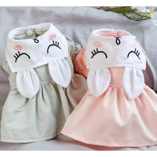 Summer Dress for Dog Pets Dog Clothes Chihuahua Rabbit ear princess skirt Puppy Dress Clothing Spring Dresses Dogs Pet Clothes