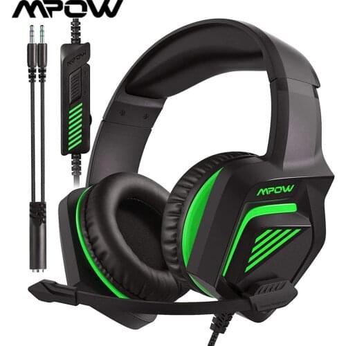 Mpow EG11 Gaming Headset 3.5mm Wired Headset with Surround Sound Noise Cancelling Microphone for PS4 PS5 Switch Cellphone Tablet