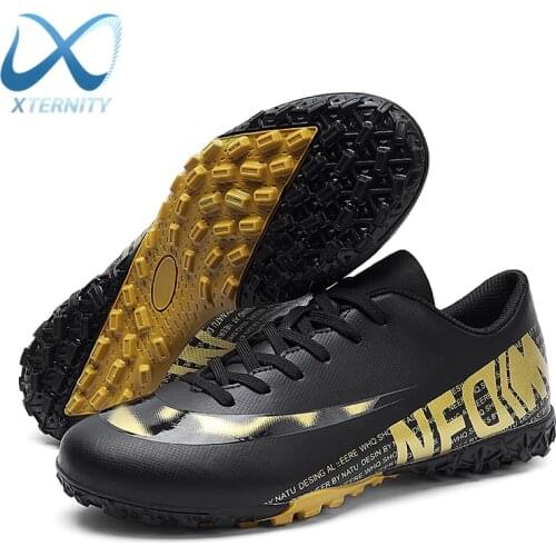 Mens Large Size Turf Soccer Shoes Kids Non-Slip Outdoor Training Football Boots Boys Long Spikes Soccer Cleats Sneakers Unisex
