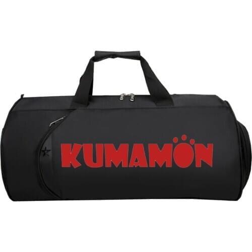 Men Travel Bags Carry on Luggage Bags Men Duffel Bag Shoes Pocket Travel Tote Large Weekend Big Bag for Cartoon aniem Kumamon