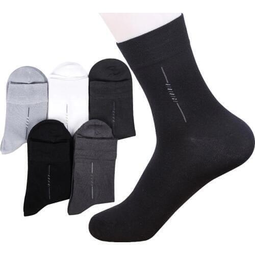 5 Pairs High Quality Casual Mens Business Socks For Men Cotton Brand Crew Autumn Winter Black White Socks Meias Sox Calcetines
