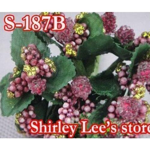 Wholesale--48 bunches= 576pcs decorative items--Pretty Berry w/lvs bunch (Free Shipping by Express to some countries)