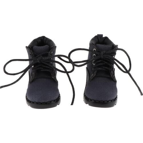 Pair Of Handmade Doll PU Leather Shoes For Blythe 1/6 Doll DIY Accessory