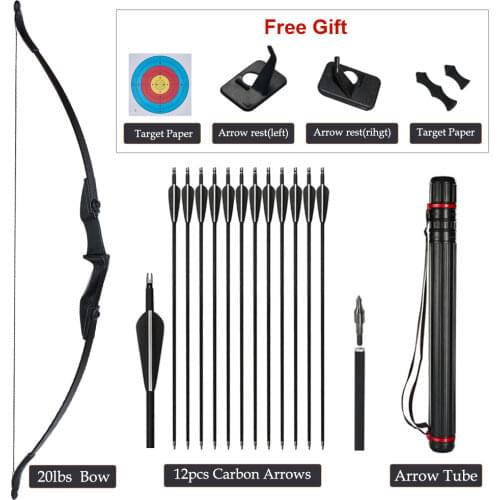 TOPARCHERY Taken Down Recurve Bow For Archery Bow Shooting Hunting Game Outdoor Sports Right Hand&Left Hand Bow Can Choose