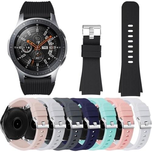 Silicone Strap For Samsung Gear S3 Classic Frontier Galaxy Watch 46mm Official Watchbands Accessories For Galaxy Watch 46mm 22m