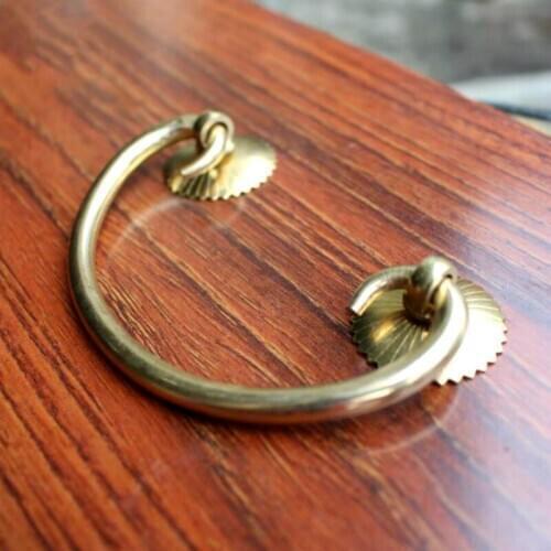 Chinese Medicine Cabinet Door Knobs Vintage Copper Drawer Pulls Black Bronze Wardrobe Kitchen Handles For Cupboard Furniture