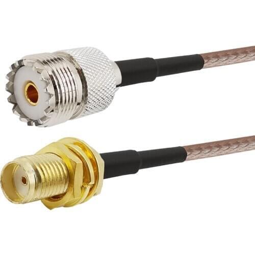 10-50CM Handheld Antenna Cable for Wouxun Baofeng Quasheng SMA Female To UHF SO-239 Female RF RG316 Cable for Walkie Talkie