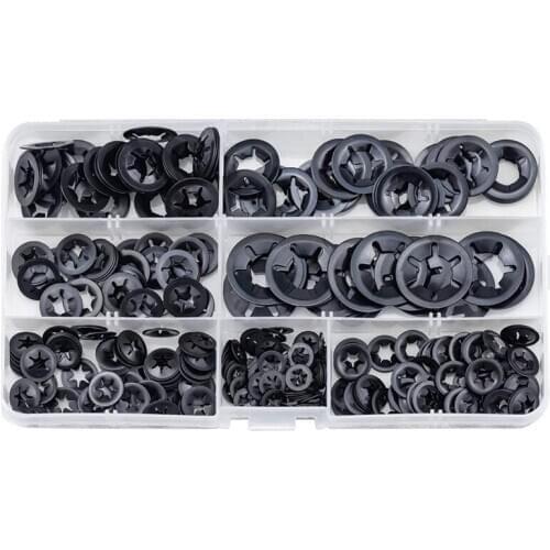 340Pcs Internal Tooth Starlock Washers Lock Washers Assortment Kit Quick Speed Locking Washers