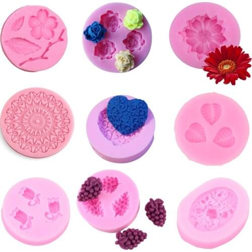 Rose Leaves Silicone Soap Mold Cake Mold Gumpaste Candy Cookies Tools Fondant Cake Decoration New Arrival