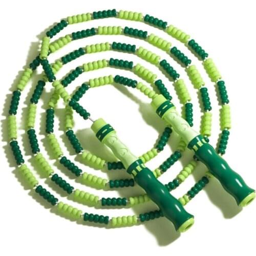 Jump Rope Soft Beaded Segment Skipping Rope,Tan-gle-Free Adjustable Tan-gle, Fitness, Workout and Weight Loss Jump Ropes