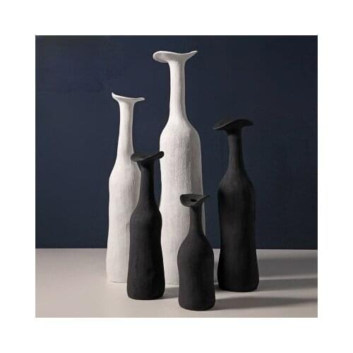 Modern Creative Ceramic Vase Minimalist Morandi Colored Vases LIving Room Home Decor Nordic Style Sculpture Art Ornaments