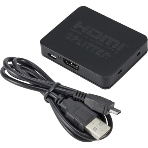 Full HD 1080p 4K HDMI Splitter HDMI Switch Switcher HDMI Splitter converter 1 Input 2 Output Dual Display For DVD HDTV Computer