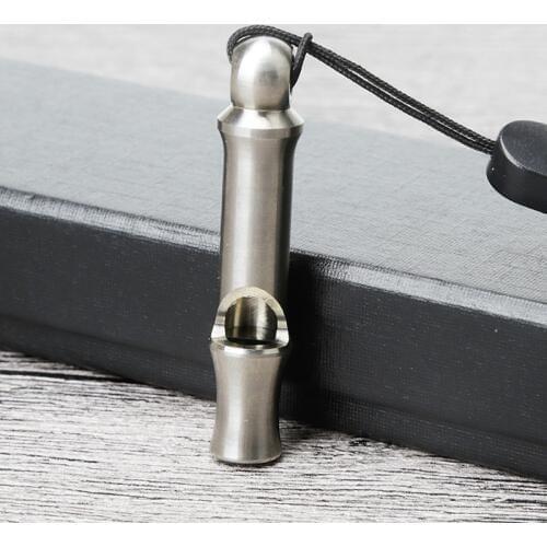 A230 TC4 Titanium alloy whistle outdoor survival climbing equipment EDC necklace keychain pendant