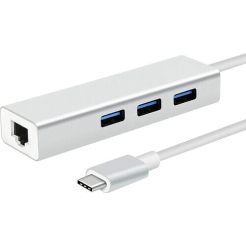USB 3.1 TYPE-C to RJ45 Gigabit network card +3.0 USB HUB type-c to rj45 network card