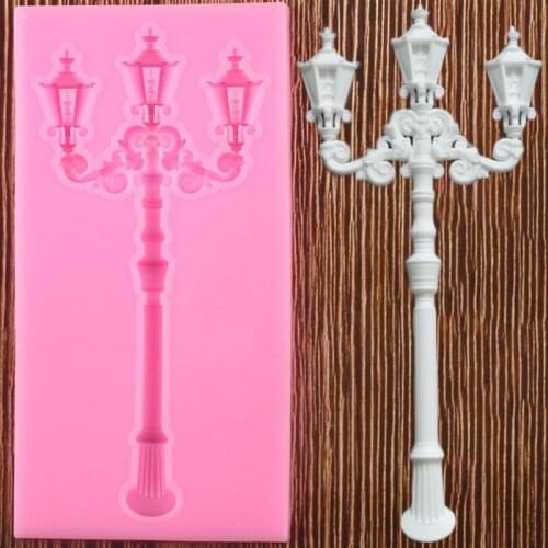 Vintage European Style Lamp Silicone Mold Fondant Molds Cake Decorating Tools Chocolate Gumpaste Candy Polymer Clay Moulds