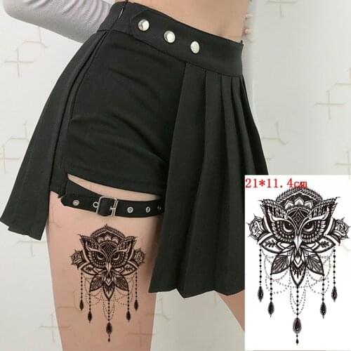 Waterproof Temporary Tattoo Sticker Owl Dreamcatcher Flash Tattoos Women Horse Moon Feather Rose Body Art Arm Fake Tatoo Men
