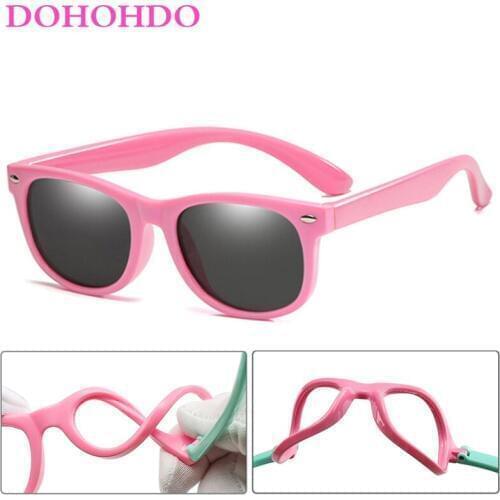 DOHOHDO Colorful Flexible Kids Sunglasses Polarized Eyewears Children 2020 High Quality Lens Baby Safety Glasses Oculos De Sol
