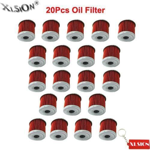XLSION 20Pcs Oil Filters For Honda CRF150F CRF250X CRF150R CRF150RB CRF250R CRF450R CRF450X TRX450R TRX450ER Dirt Bike