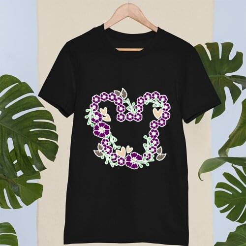 Mickey Mouse Head Pattern Women T Shirts Kawaii Dropship Disney Summer New Products Casual Fashion Black White T-Shirts Female