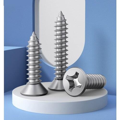 10/50pcs M1.2 M1.4 M1.7 M2 M2.6 M3 M4 M5 M6 Micro Small Lengthen 304 Stainless steel Cross Phillips Flat Countersunk Head Screw