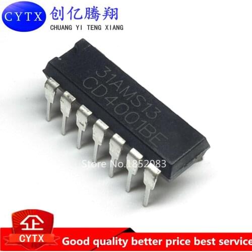 10PCS CD4001 CD4001BE DIP14