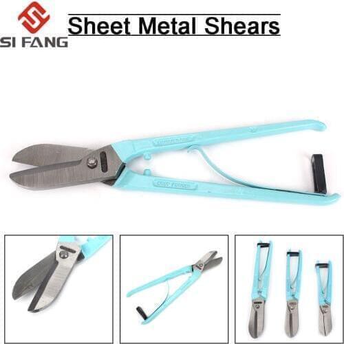 8/10/12inch Manual Steel Tin Snips Metal Shears Sheet Cutting Scissors Aluminum/Leather/Card Board/Plastic Scissors