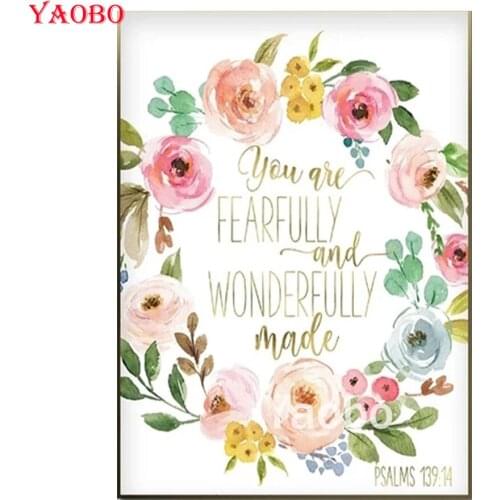 DIY 5D Diamond Embroidery Childrens Room Decoration Bible Verses Poems Kindergarten Wall Art Diamond Painting Cross Stitch Kit