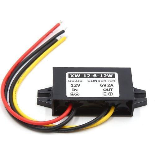 Uxcell DC 12V to 6V 2A Car Step Down Reducer Power Supply Transformer Converter