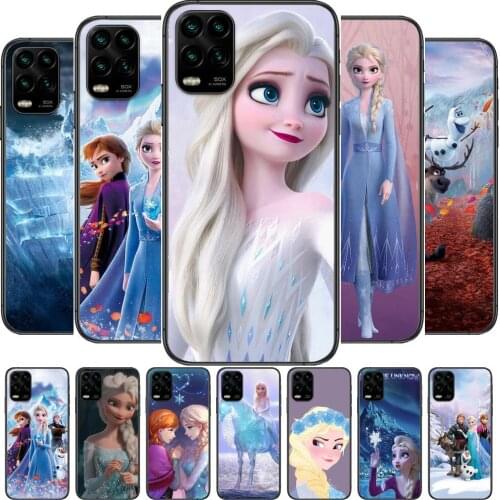 Frozen Girl Disney cartoon Phone Case For XiaoMi Redmi Note 10 9 9S 8 7 6 5 A Pro T Y1 Black Cover Silicone Back Pre style cover
