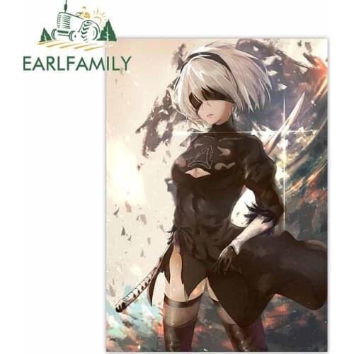 EARLFAMILY 13cm x 9.2cm for NieR Camper Truck Decal Vinyl Car Stickers Waterproof 3D Fashion Occlusion Scratch VAN Decoration