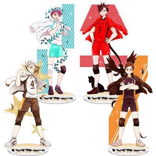 Haikyu 4 Anime Figure Toy Akaashi.Keiji Miya.Atsumu Kozume.Kenma Kuroo.Tetsurou Akaashi-Keiji 3D LED Night Light