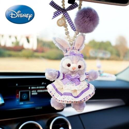 Disney Creative Stellalou Rearview Mirror Ornaments Cute Cartoon Car Accessories Decorative Ornaments