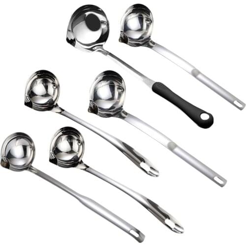 Stainless Steel Kitchen Ladle Oil Filter Skimmer Long Handle Ladle Hot Pot Spoon Spoon Soup Colander Soup Ladle