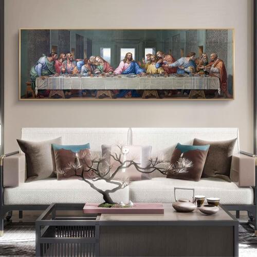 Last Supper by Leonardo da Vinci Canvas Paintings on the Wall Art Posters And Prints Classical Famous Art Pictures Home Decor