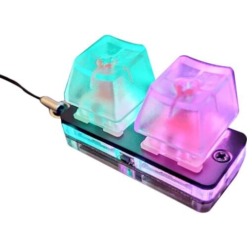 Nano OSU Mini Keyboard Touch Wheel Axle Tester Gaming Keypad With Gateron Red Switch - Black / Pink