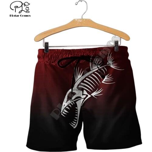PLstar Cosmos Fishing Hooked Mens Shorts Cool Fashional Summer Casual Shorts Harajuku 3D Printed Loose Beach Comfortable F23