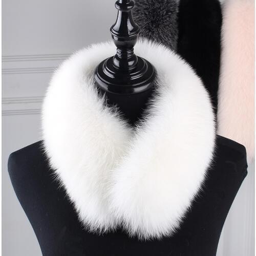 Natural Fur Fox Necklace Scarf Winter Korean Women True Fur Collar New Fox Felt Warm Scarf Cape Womens Scarfs Fashionable Winter