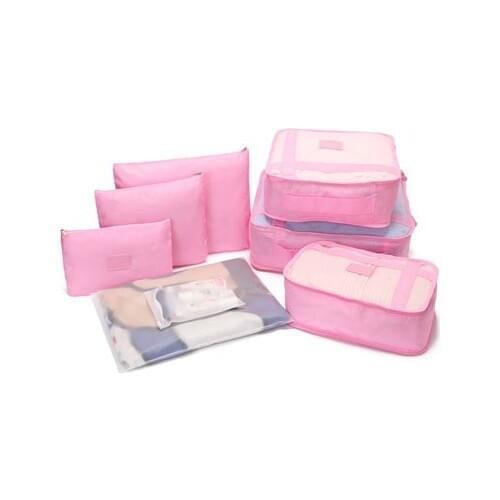 New 8PCS/Set High Quality Oxford Cloth Travel Mesh Bag In Bag Luggage Organizer Packing Cube Organiser for Clothing