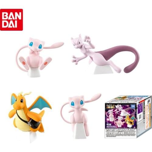 Bandai Genuine Pokemon T-ARTS Candy Toys Mewtwo Strikes Back Munchlax Mew Mewtwo Dragonite Anime Action Figure Model Toys