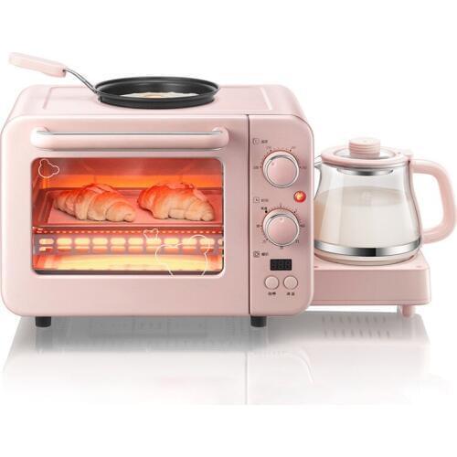 3 In 1 Breakfast Machine Multifunction Electric Bread Pizza Oven Grill Mini Oven Eggs Frying Pan Health Pot Household DSL-C02B1