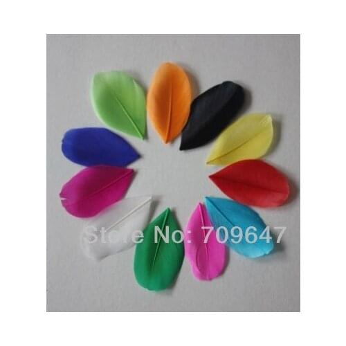 Feathers for crafts!Feathers!1000Pcs/Lot approx 4-6CM Trimmed Multicolor Goose Feathers Craft Diy Goose Feathers for Accessories