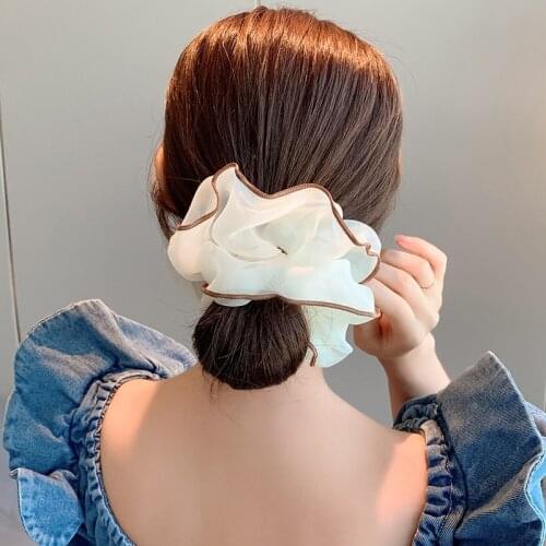 Oversized Scrunchies Big Net Yarn Rubber Hair Ties Elastic Bands For Women Girs Ponytail Holder Headbands Sweet Hair Accessories