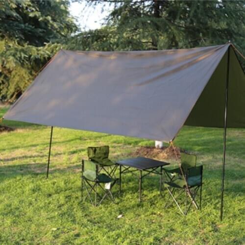 300x300cm Waterproof Tarp Tent Shade Outdoor Camping Hammock Rain Fly UV Garden Awning Canopy Sunshade Ultralight 3 colors